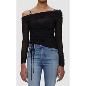 JONATHAN SIMKHAI STANDARD Nia Top in Black XSmall New Blouse womens